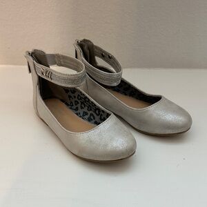 Girls' Silver Ankle Strap Shoes